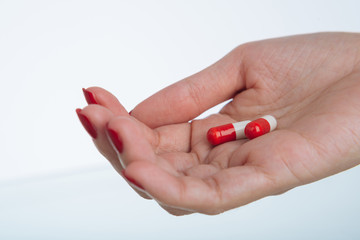 Hand with pills
