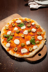 Pizza with mozzarella