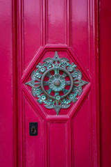 Knocker front door of the house Maltese
