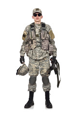 american soldier with rifle