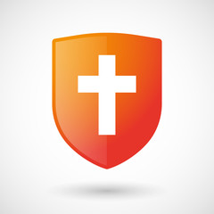 Shield icon with a christian cross