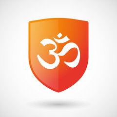 Shield icon with an om sign