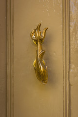 Knocker front door of the house Maltese