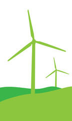 Windenergie (in grün)