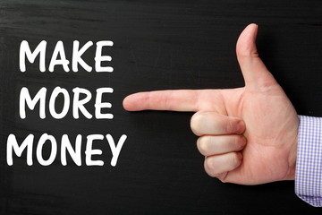 Pointing a Finger at the phrase Make More Money