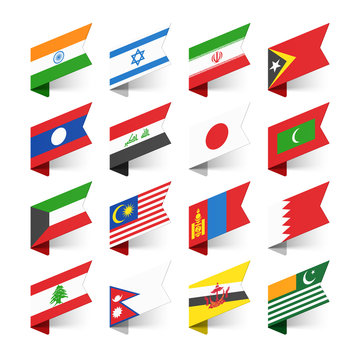 Flags of the World, Asia, set 2