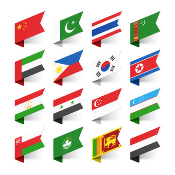 Flags of the World, Asia, set 1