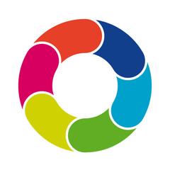 Circular infographic template for cycling diagram, graph, presen