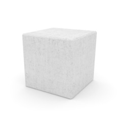 Blank concrete cube