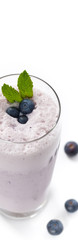 Blueberry Banana Oatmeal Smoothie. Selective focus.