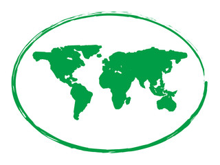grunge earth logo