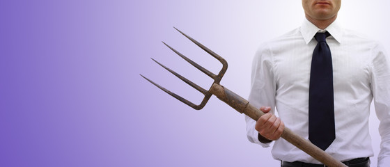 Dangerous and aggressive businessman