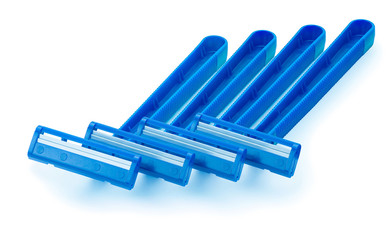 Одноразовые синие бритвенные станки