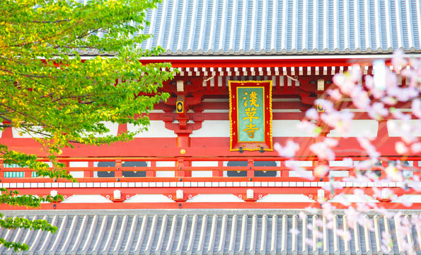 Detail of japanese temple at Sensoji Asakusa , Tokyo