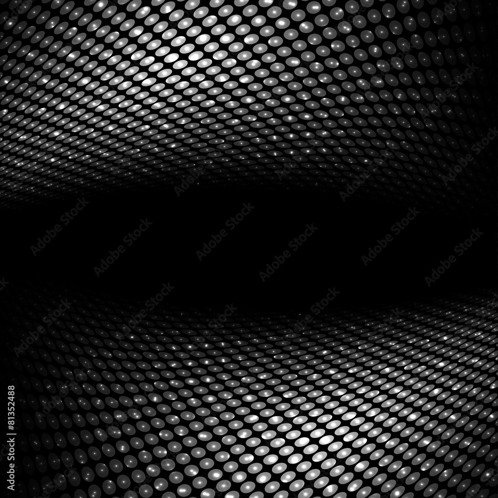 Poster white and black perspective space background with dotted design