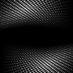 White and black perspective space background with dotted design