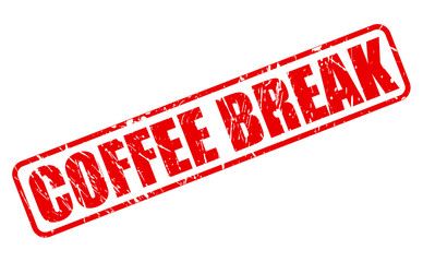Coffee break red stamp text