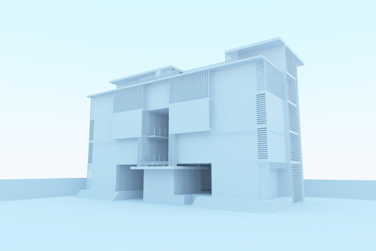 3D render of building