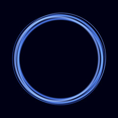 Fototapeta premium Abstract Background with Blue Shiny Rings. Vector