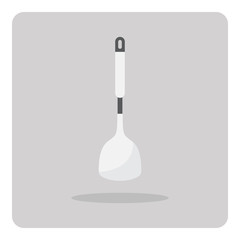 Vector of flat icon, spade of frying pan on isolated background