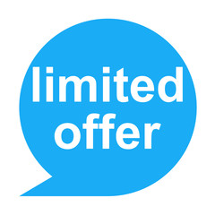 Icono texto limited offer