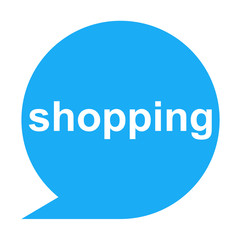 Icono texto shopping