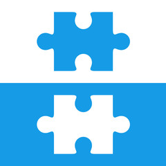 Obraz premium Pieza puzzle azul