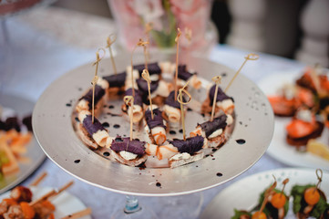 Snacks are served at the table