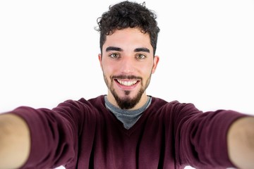 Fototapeta premium Casual man taking a selfie