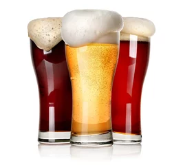 Photo sur Plexiglas Bière Trois bières isolées