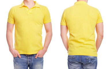 Young man with yellow polo shirt