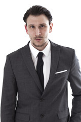 Businessman portrait on white background