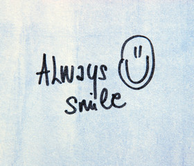 always smile text
