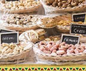 Sweets and truffles in a street market