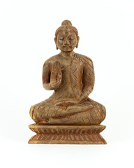 Fototapeta na wymiar Buddha-Statue aus Holz