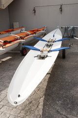 Racing rowing boat.