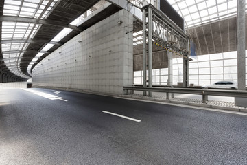 Empty tunnel of modern city