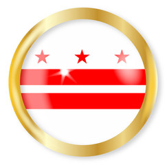 Washington DC Flag Button