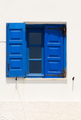 blue window, Greece