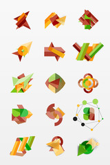 Paper graphics infographic web layouts