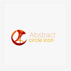 Clean elegant circle shaped abstract geometric logo. Universal