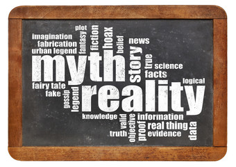 myth and reality word cloud