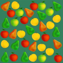 apple and pear background illustration
