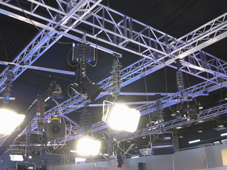 structures of tv studio illumination equipment and projectors
