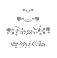 Gray floral design