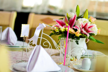 Floral arrangement with imperial lilies