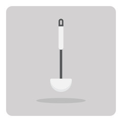 Vector of flat icon, ladle on isolated background
