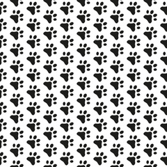 Seamless pattern with cats footprints