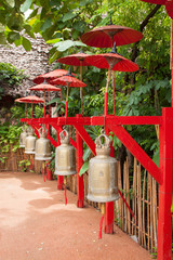 Bells in Wat Phan Tao, Chiang Mai, Thailand