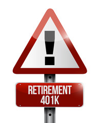 retirement warning sign concept